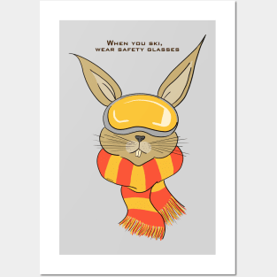 Winter rabbit Posters and Art